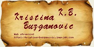 Kristina Buzganović vizit kartica